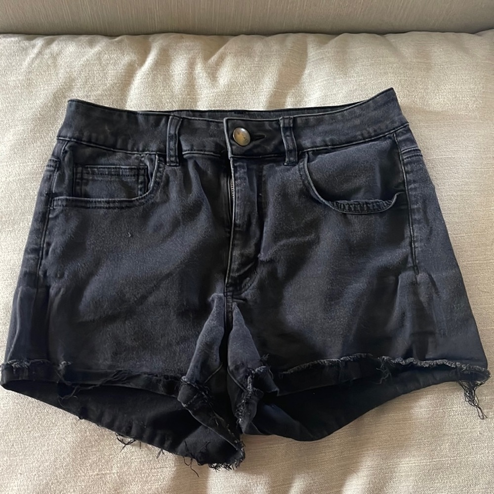 American Eagle High Rise Shorts Black
